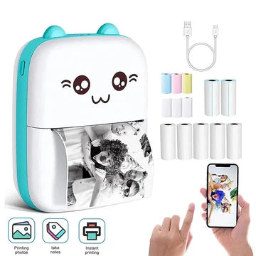 🖨️✨ Cute Mini Inkless Printer – Print Anytime, Anywhere! ✨🖨️