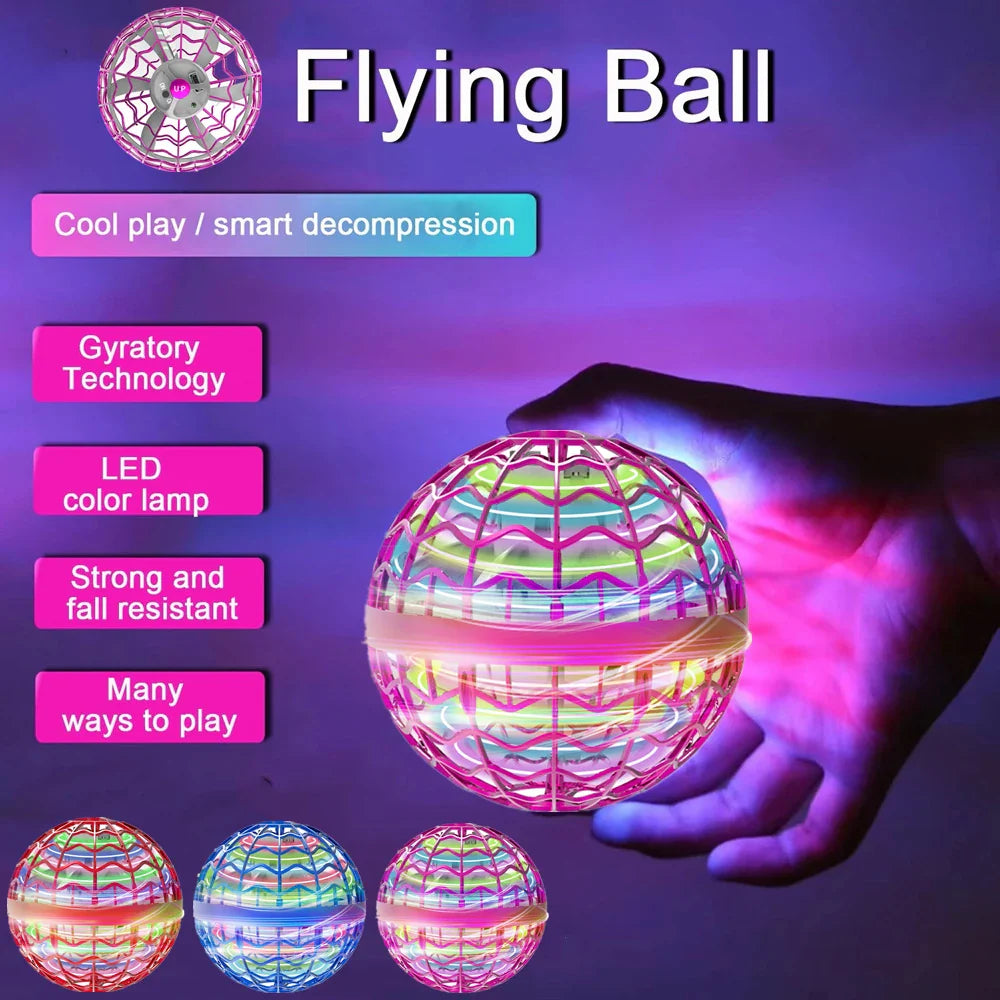 Flying Ball Hover Ball,Fly Orb Drone for Children, LED Lights Flying Toy Gifts for Boys Girls Indoor Outdoor