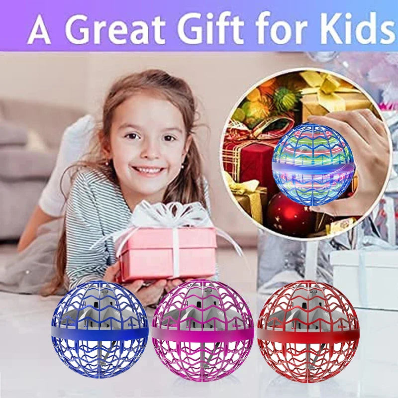Flying Ball Hover Ball,Fly Orb Drone for Children, LED Lights Flying Toy Gifts for Boys Girls Indoor Outdoor