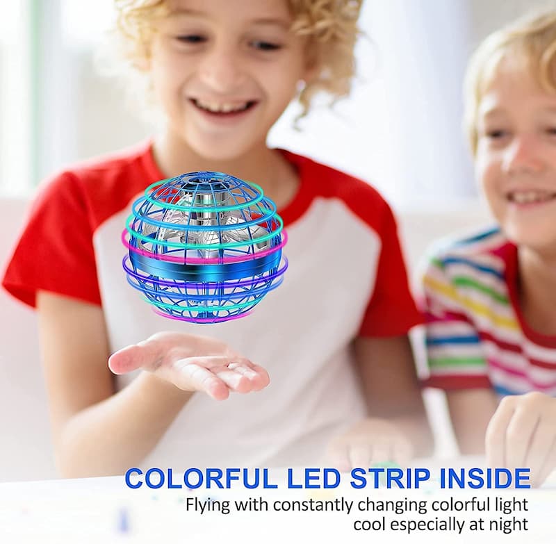 Flying Ball Hover Ball,Fly Orb Drone for Children, LED Lights Flying Toy Gifts for Boys Girls Indoor Outdoor