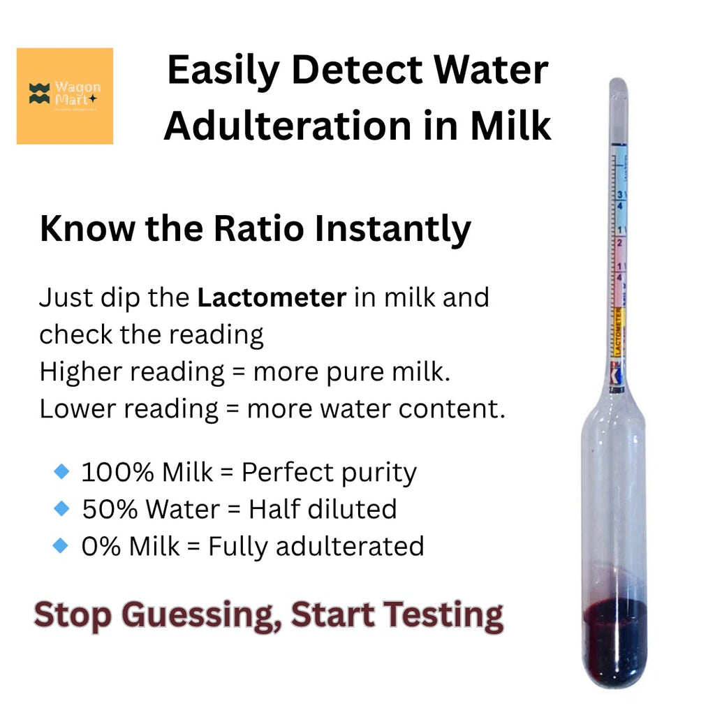 Lactometer- Milk Tester - Check Amount of Water In Milk