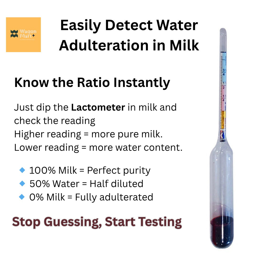 Lactometer- Milk Tester - Check Amount of Water In Milk
