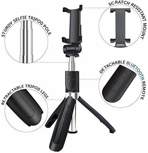 ✨ 2-in-1 Wireless Selfie Stick & Tripod with Remote Control ✨